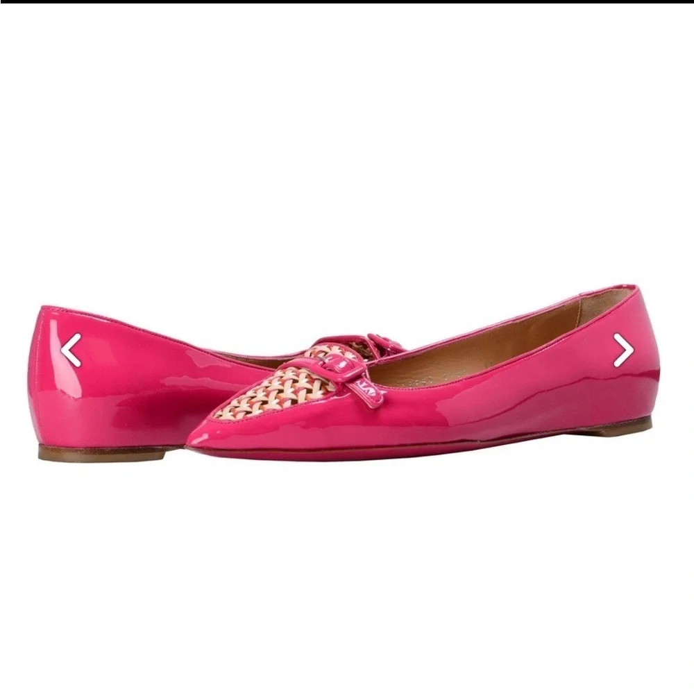 Salvatore Ferragamo woven Paige flats in Agatea Rose and bisque. size 8.5 - Picture 3 of 8